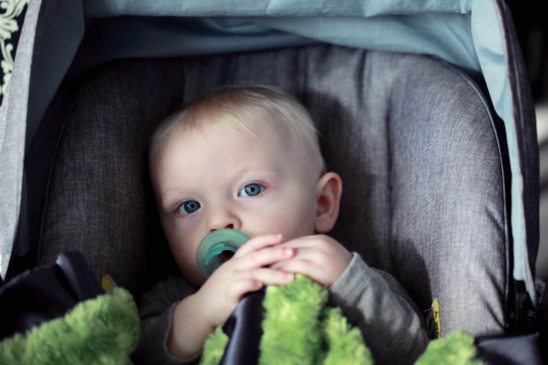 Baby in car seat- child passenger safety week